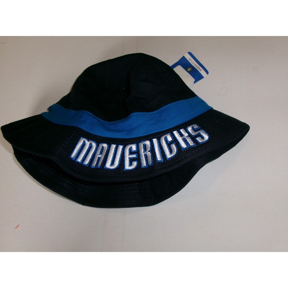 DALLAS MAVERICKS FLOPPY BUCKET BEACH GOLF 00S Y2K HAT CAP VINTAGE DEATOCK H3